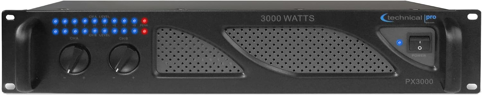 3000W 2-Channel DJ Power Amplifier with Dual Cooling Fans & Power Stabilizer