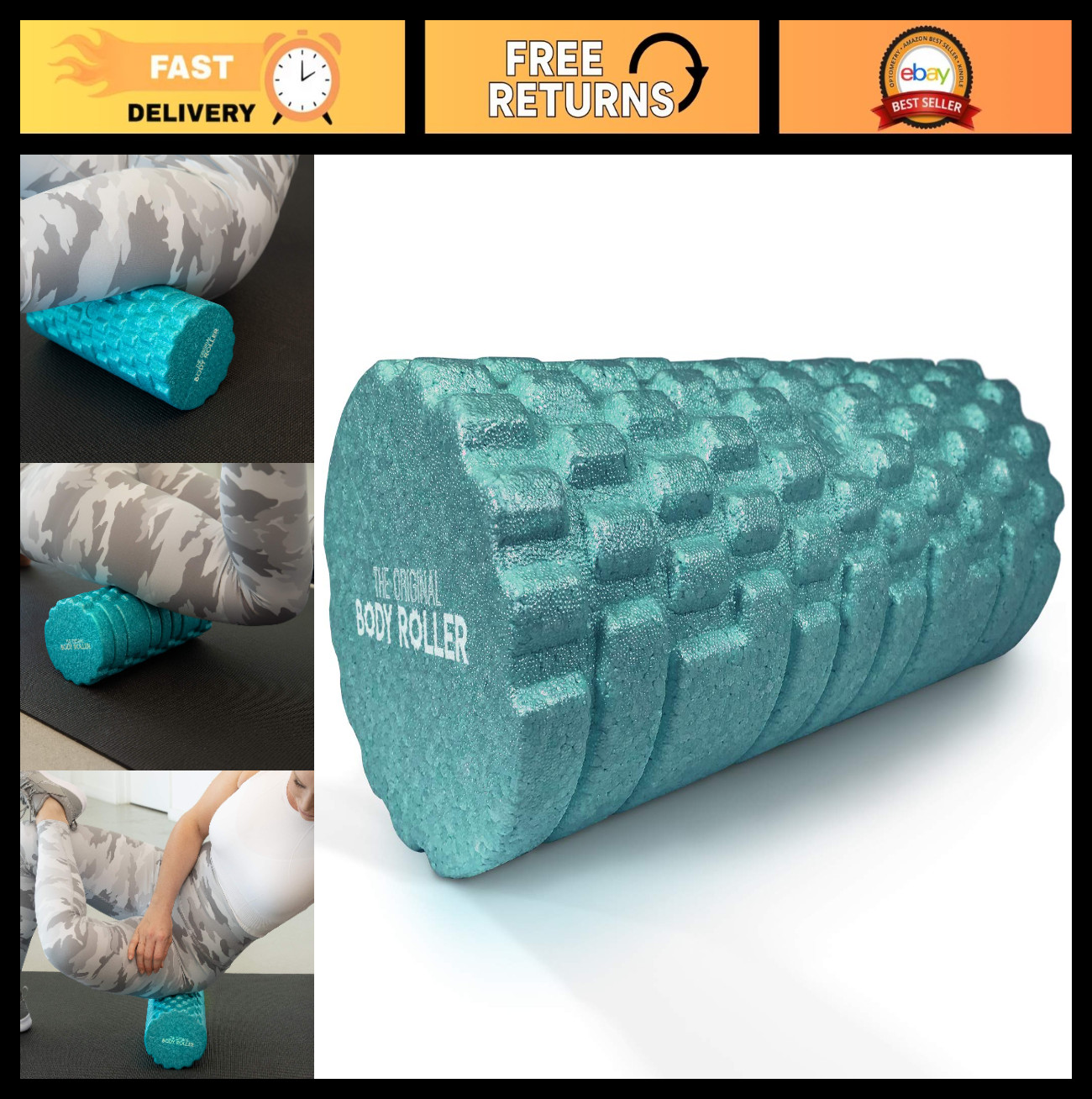 High Density Foam Roller for Exercise & Recovery | Firm Texture, Trigger Point R