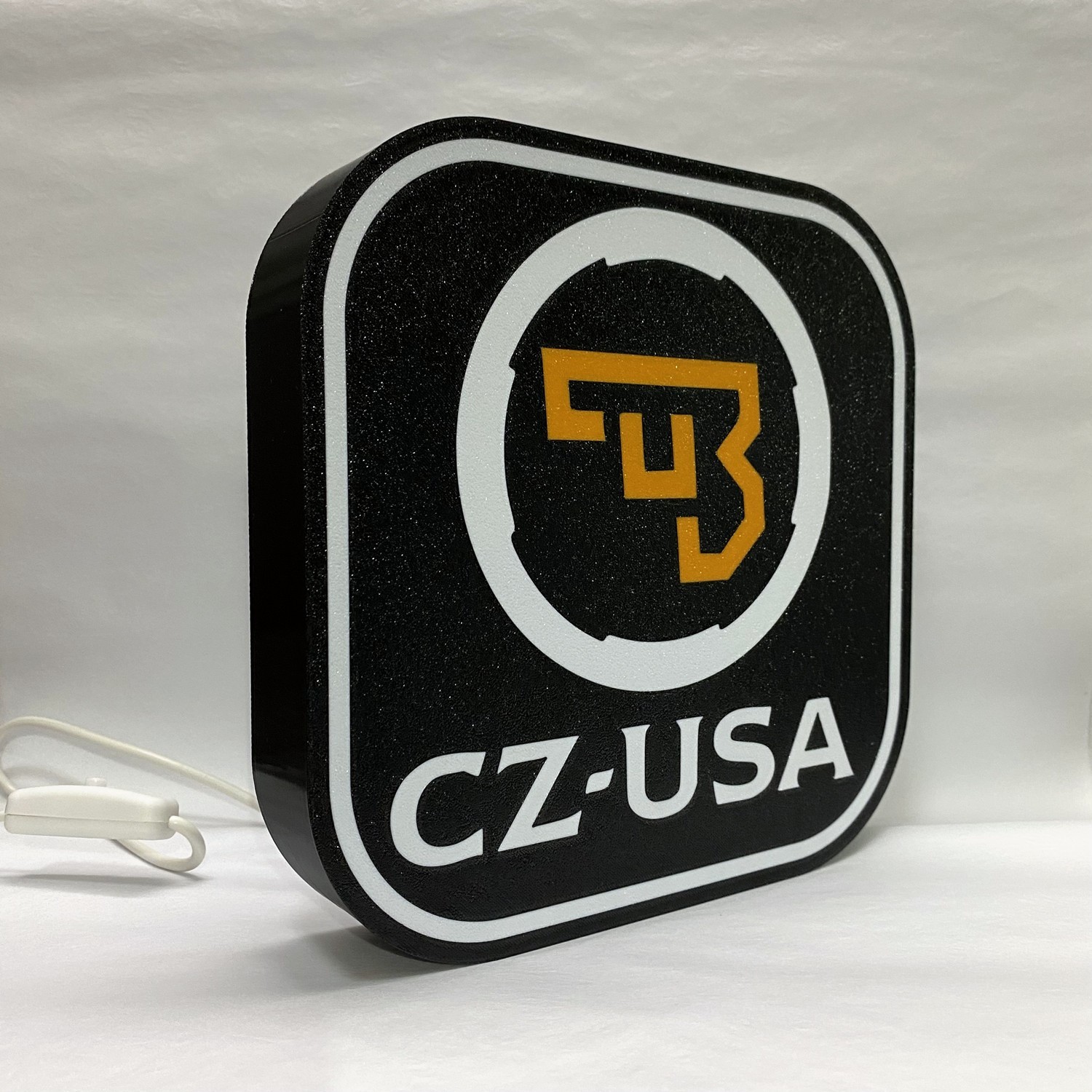 CZ-USA Firearms Theme Logo Light Box 3D Printed USB LED Lamp Neon Sign 7inch