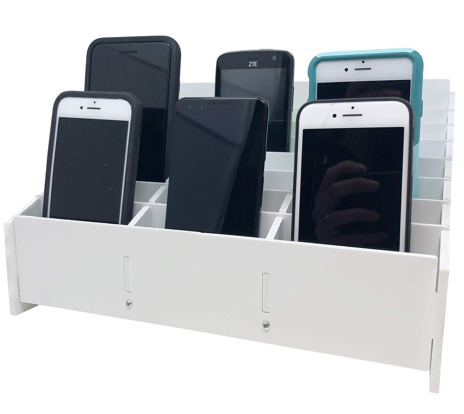 Classroom Cell Storage Cubby and Calculator Storage Caddy Box - 24 Slots Cell...