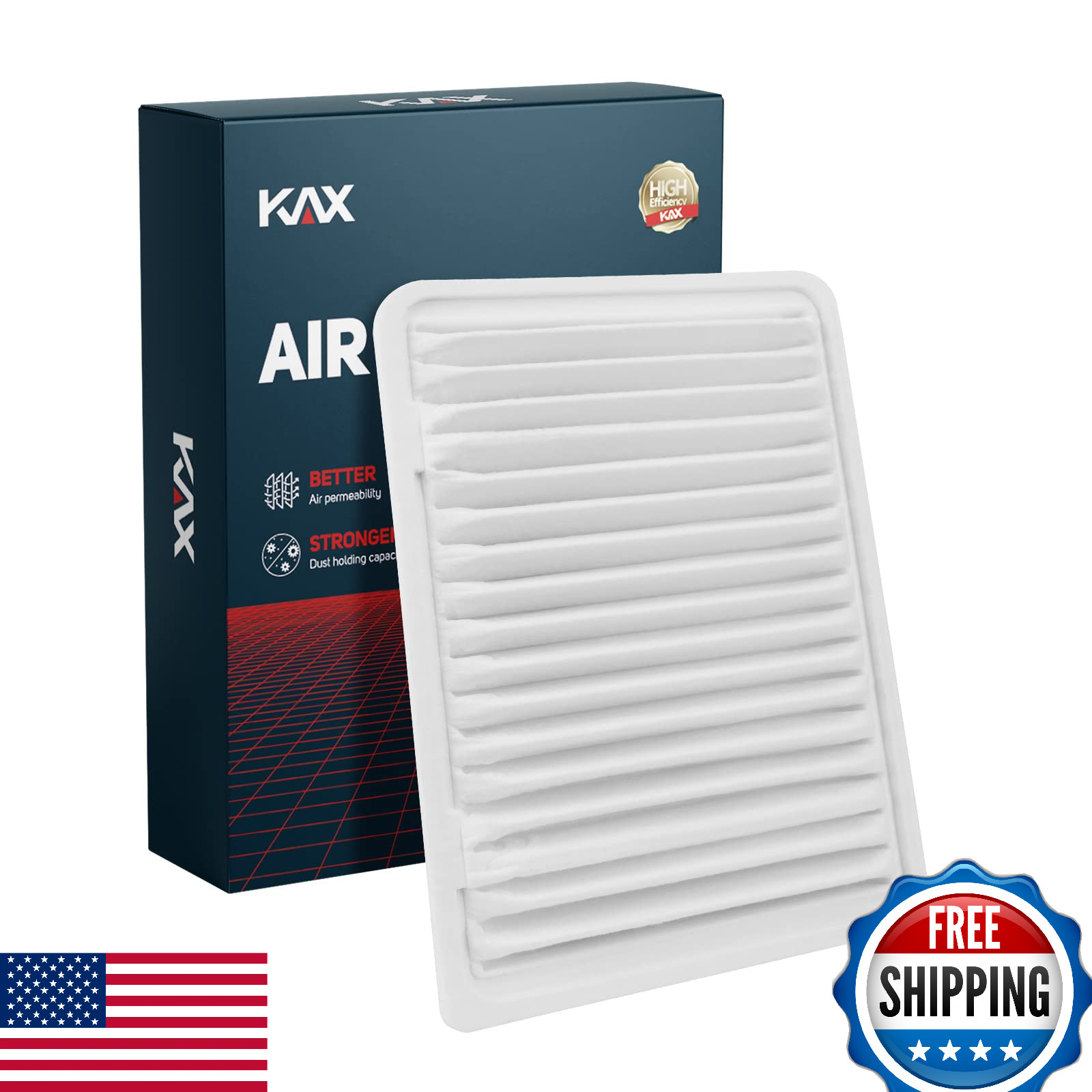 KAX Engine Air Filter CA10163 for Tacoma L4 2.4L 2005-2023 Advanced