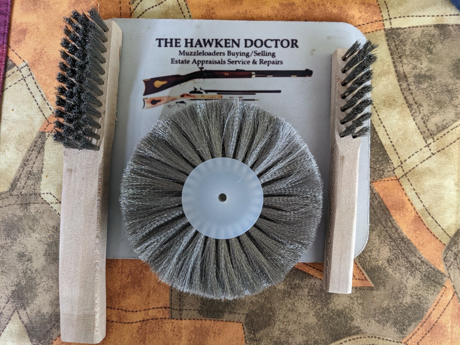 Carding wheel & Brush Set Bluing Thompson Center Hawken Renegade CVA  Muzzleload