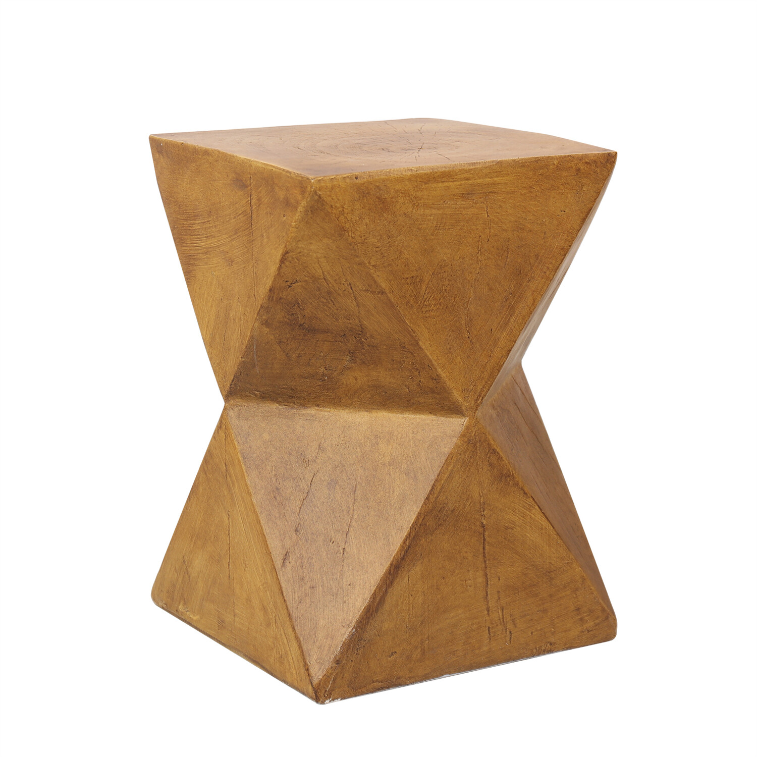 Burlywood Geometric Sofa Side Table for Cafe Coffee End Table Durable Concrete