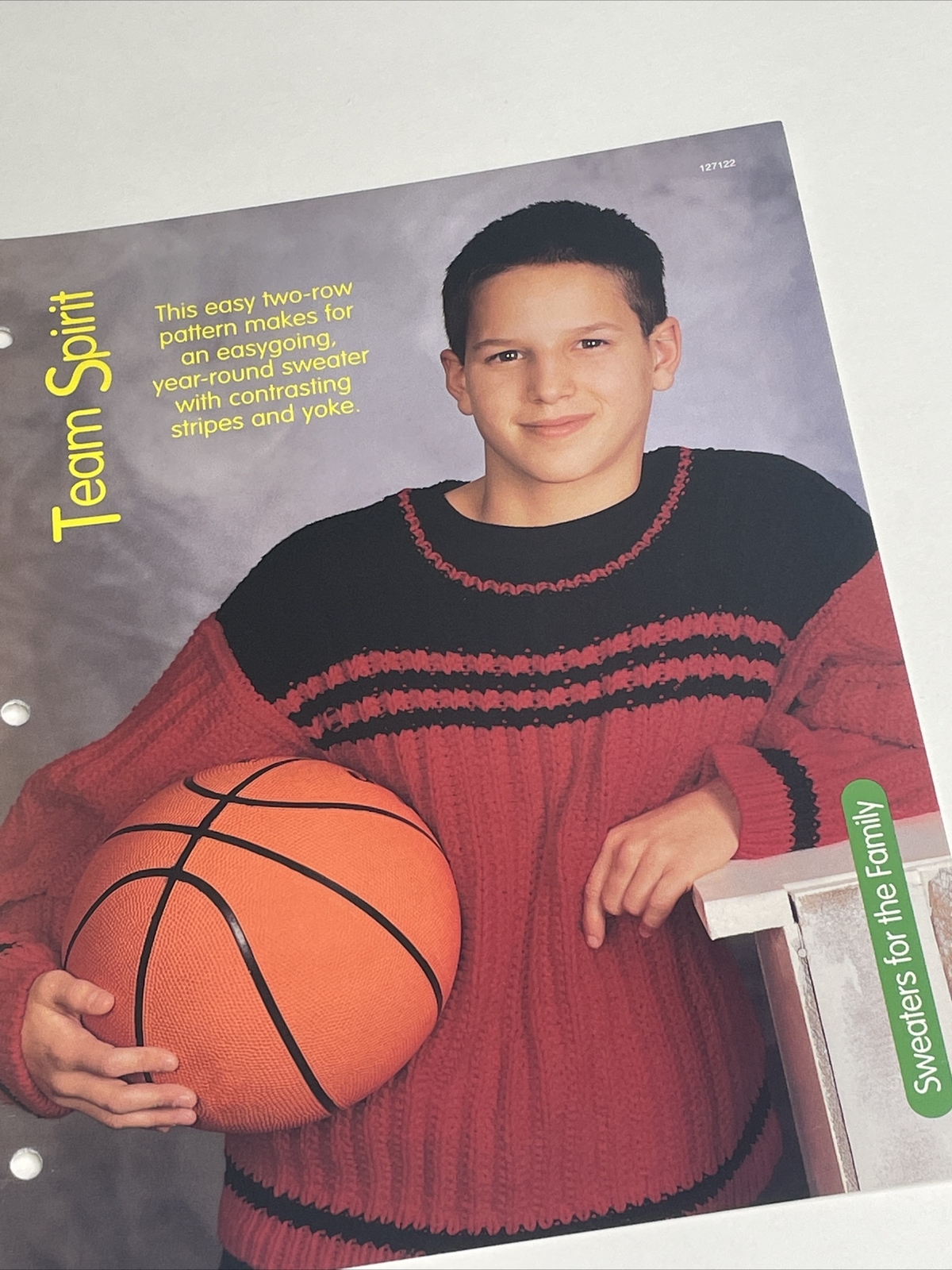 Team Spirit Sweater Adult Size S M L Knitting Pattern House of White Birches