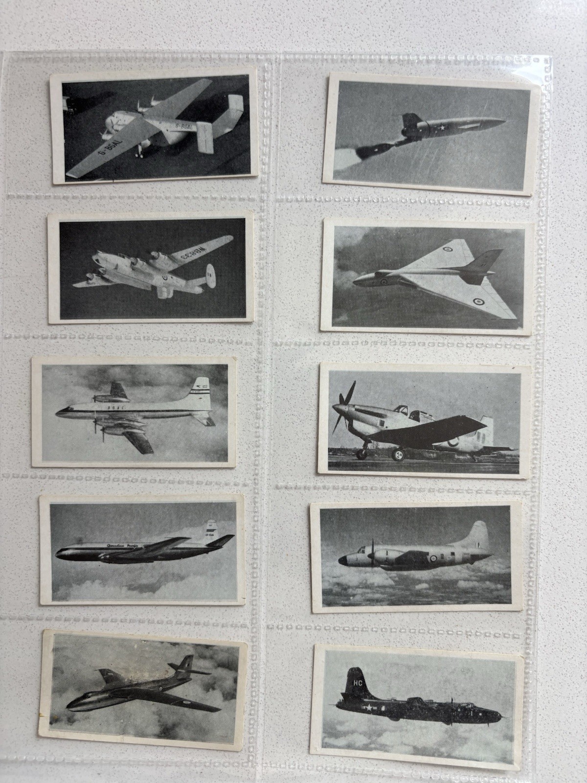 British Educational Series 1951 Modern Aircraft Trading Cards Complete Set of 50