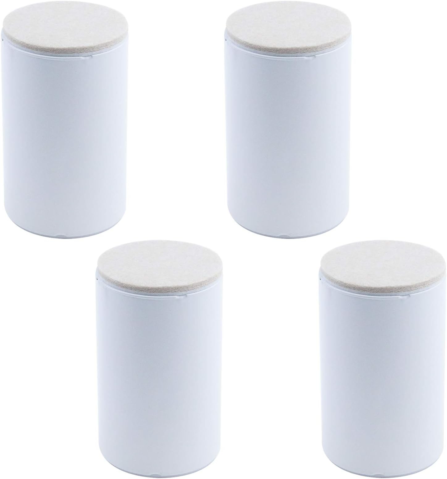 4" Self Adhesive Bed and Furniture Risers,Round White | Steel Bed Risers,For ...