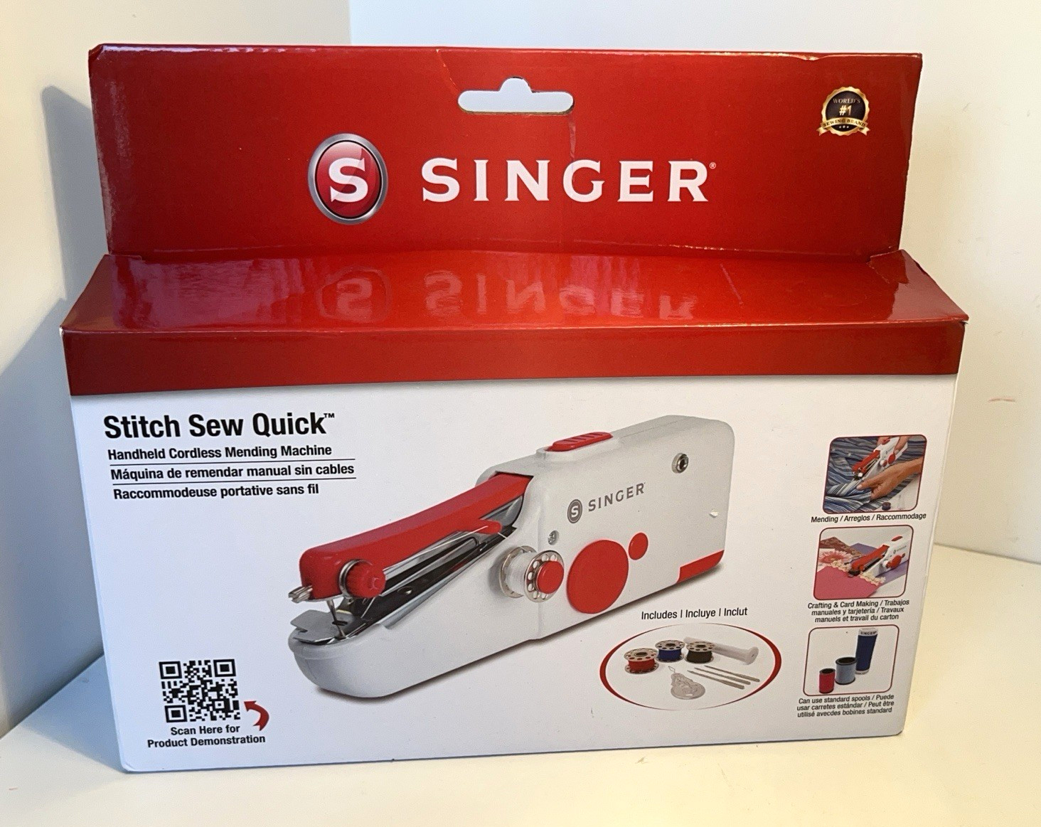 Singer Stitch Sew Quick Handheld Cordless Mending Machine Original Box Portable