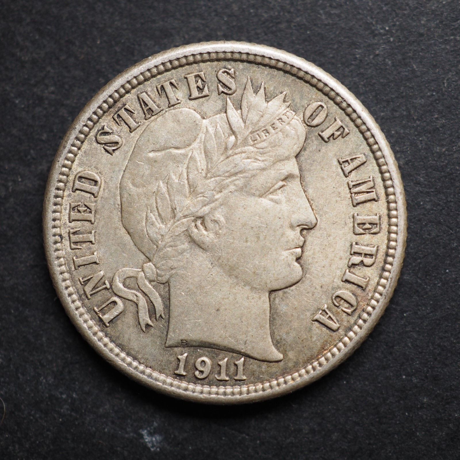 1911 *P*BARBER SILVER DIME ***NICE COIN!*** FREE SHIPPING! M7057