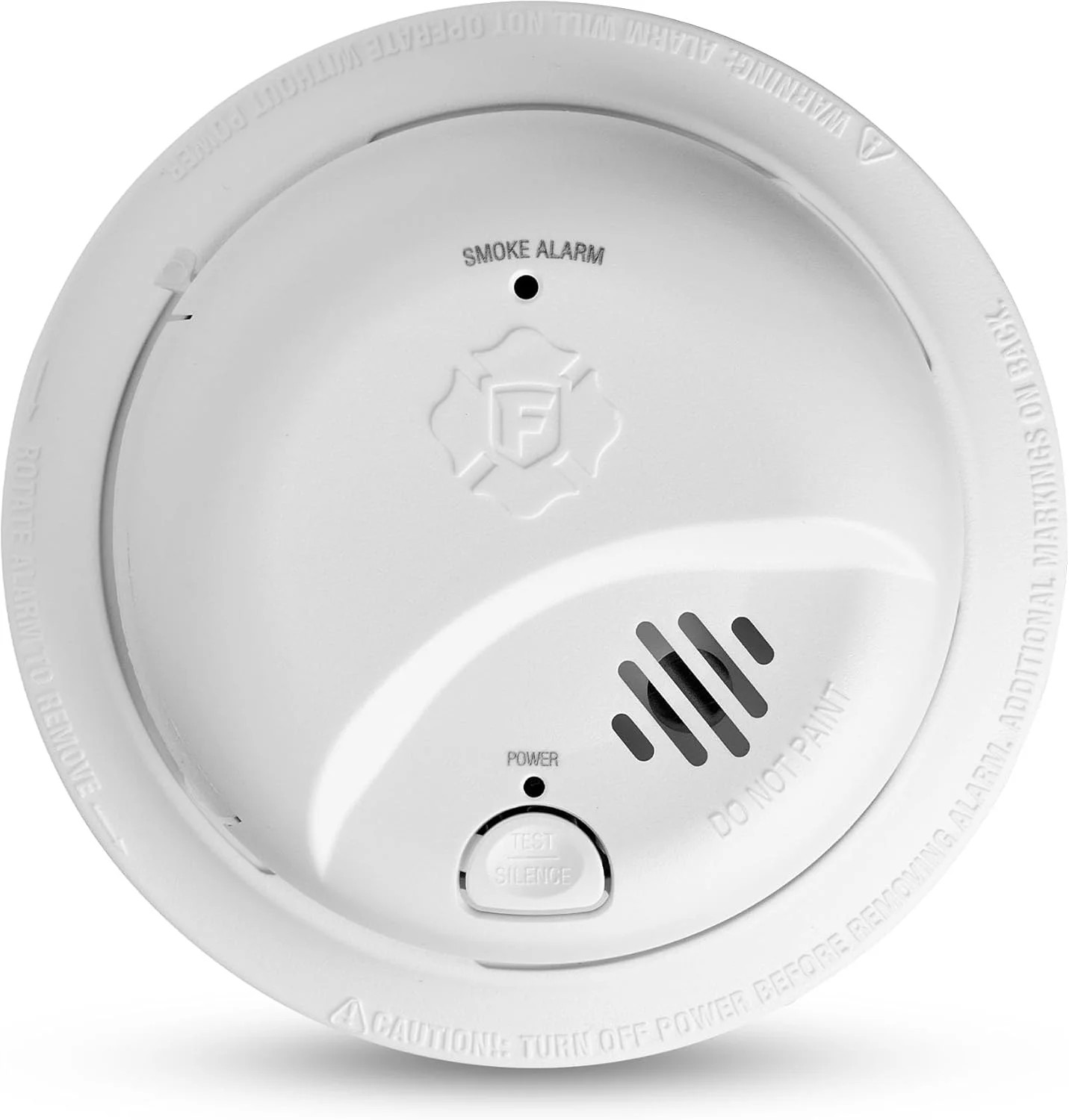 Smoke Alarm,Battery-Operated Detector with Test & Silence Button,SMI100 1-Pack
