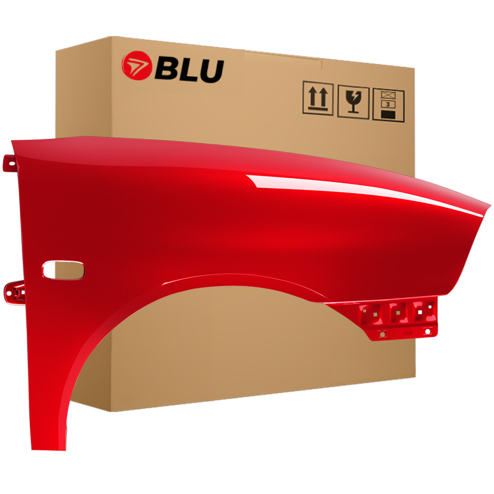 Fender For SEAT IBIZA CORDOBA 3 6L LS3H Right Red 02-08 Front Paint Zinc Plated