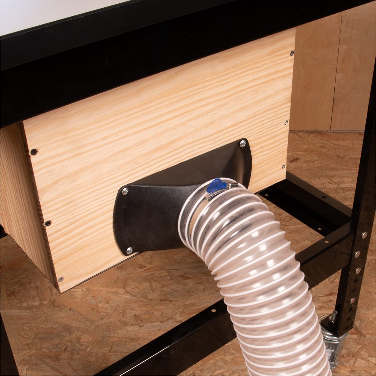 70150 Rectangular Dust Hood Collector – ABS Plastic, 4 Inch OD Attachment for...