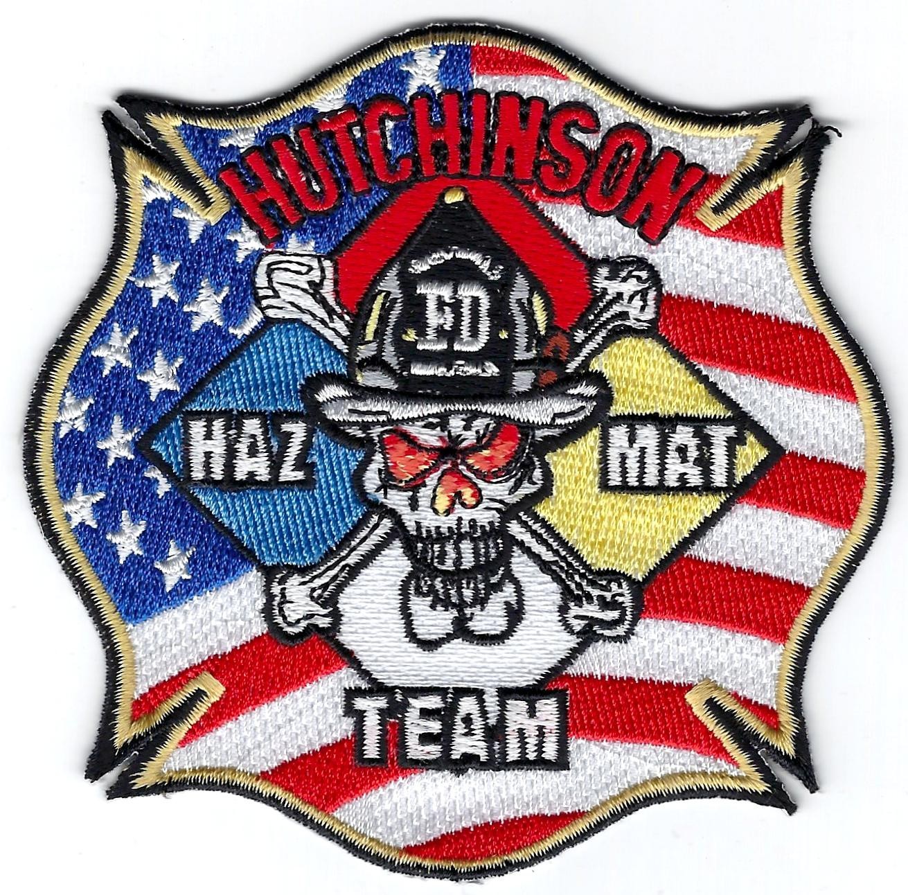 KANSAS - Hutchinson Fire Dept. - HazMat Team [ Maltese Shoulder Patch ]