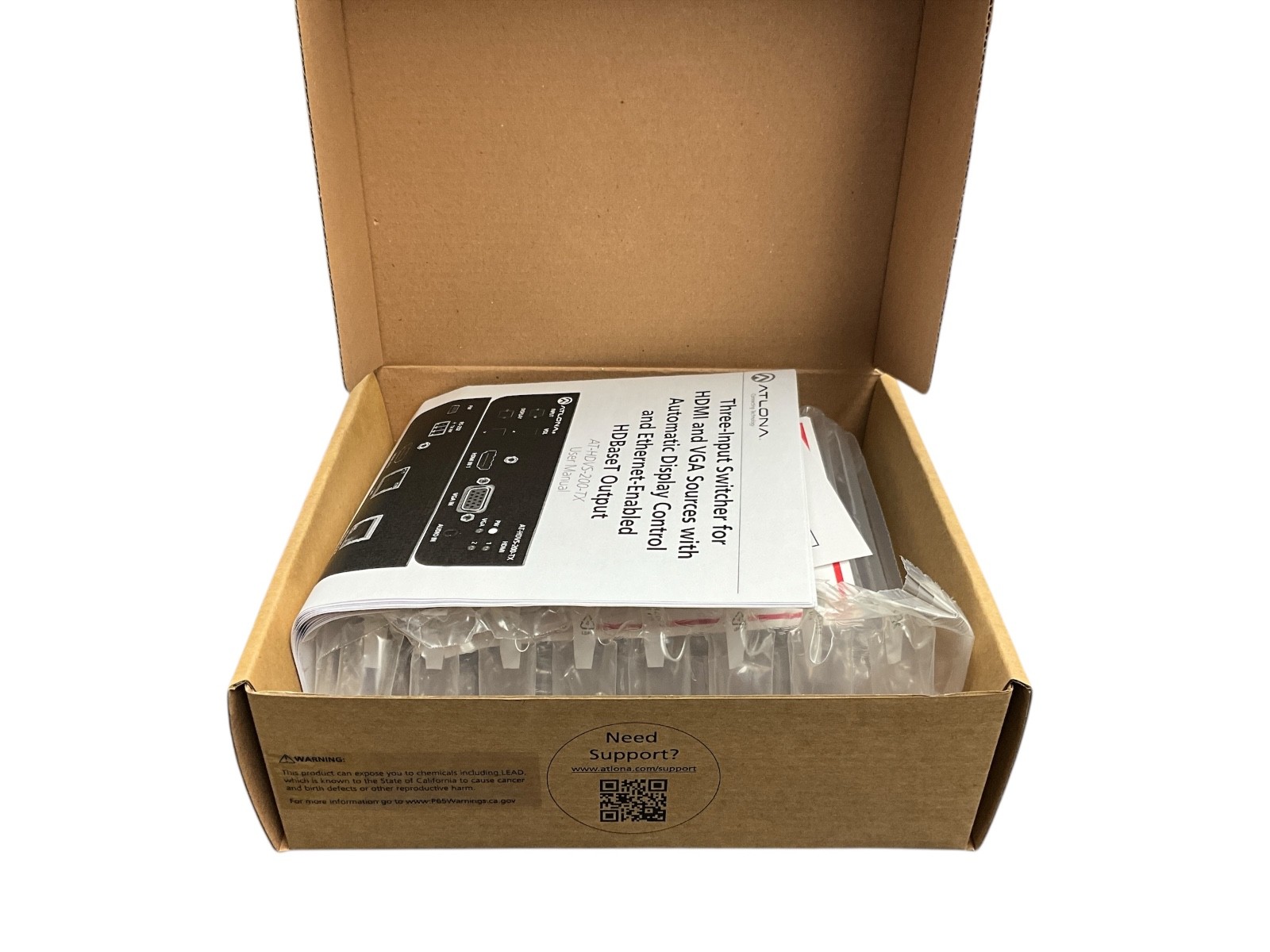 Atlona AT-HDVS-200-TX Three-Input HDMI/VGA to HDBaseT Switcher (PoE)