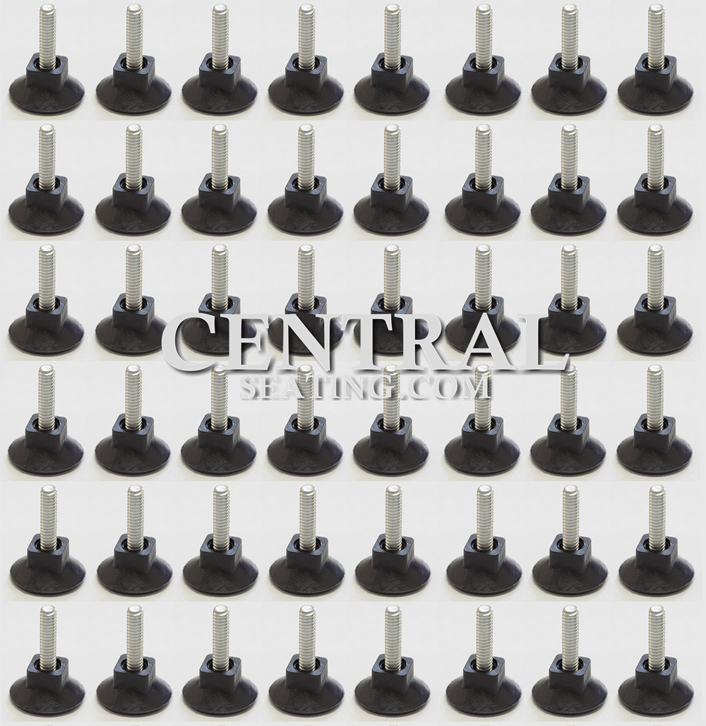 1.5"H Table Base Feet Leveler 48-Pack Black Plastic Stabilizer Wedges Leveling