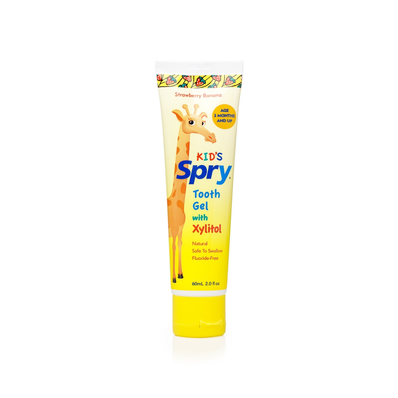 Spry Xylitol Toothpaste for Baby, Toddler Strawberry Banana 2 Fl Oz (Pack of 1)