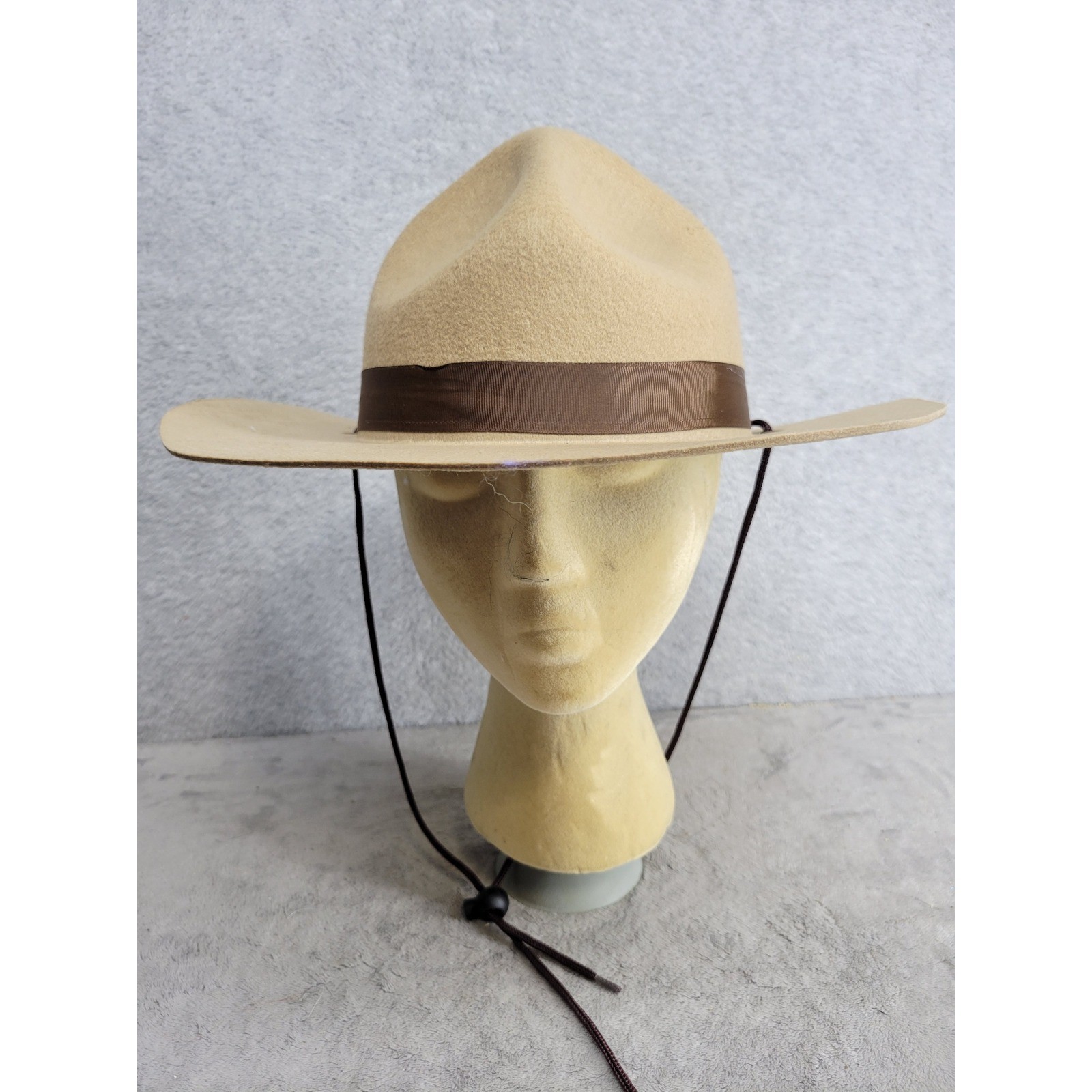 Spirit Halloween Costume Outback Khaki Tan Cowboy Hat Adjustable Chin Strap