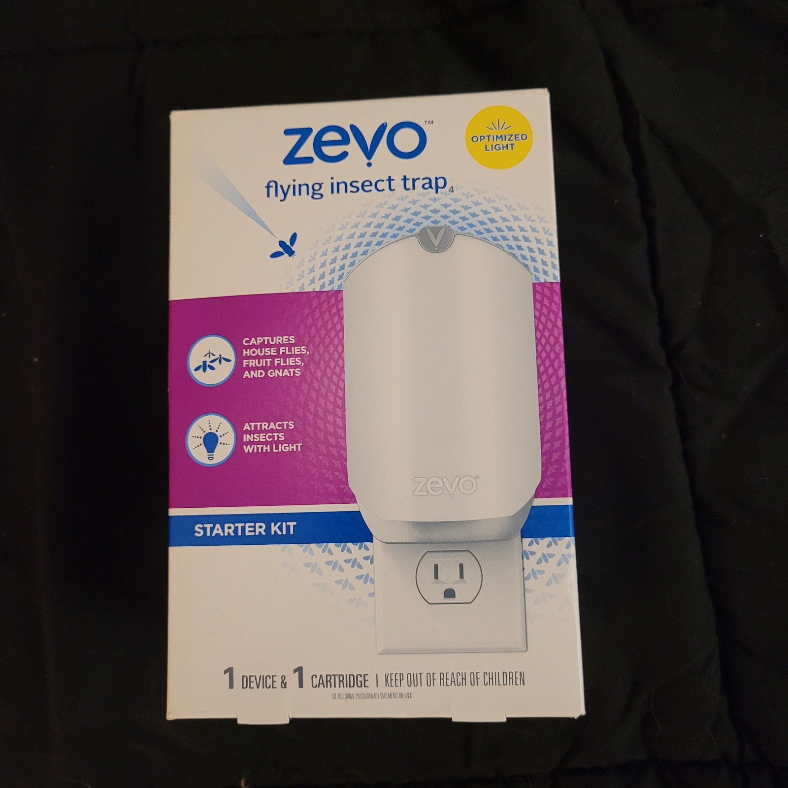 Zevo Flying Insect Trap Starter Kit. 1 Device & 1 Refill Cartridge