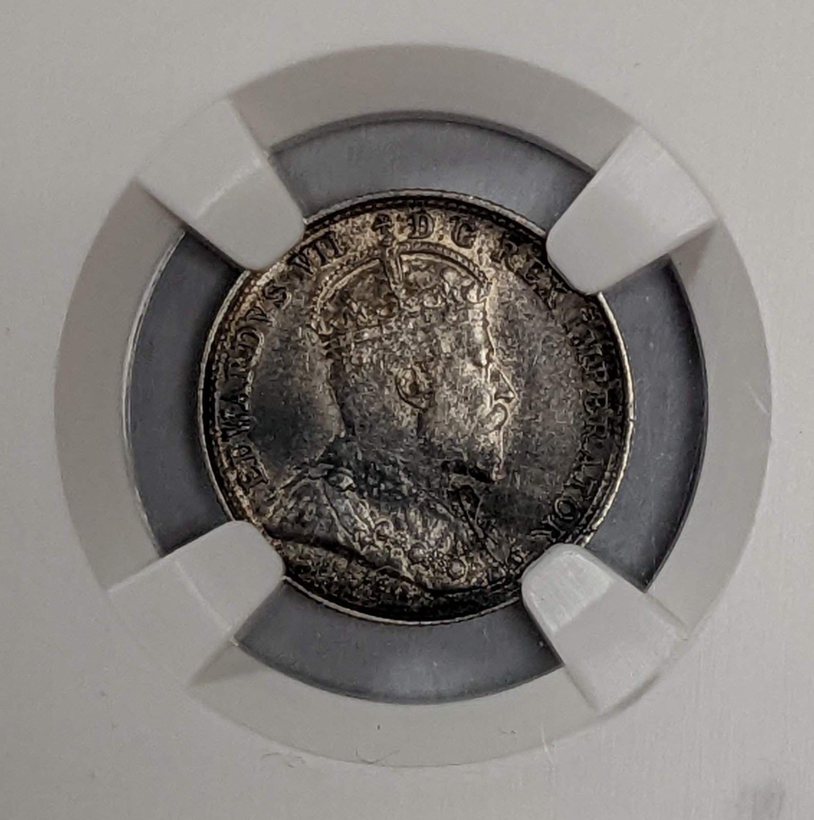 1908 Canada 5c Small 8 NGC AU 53