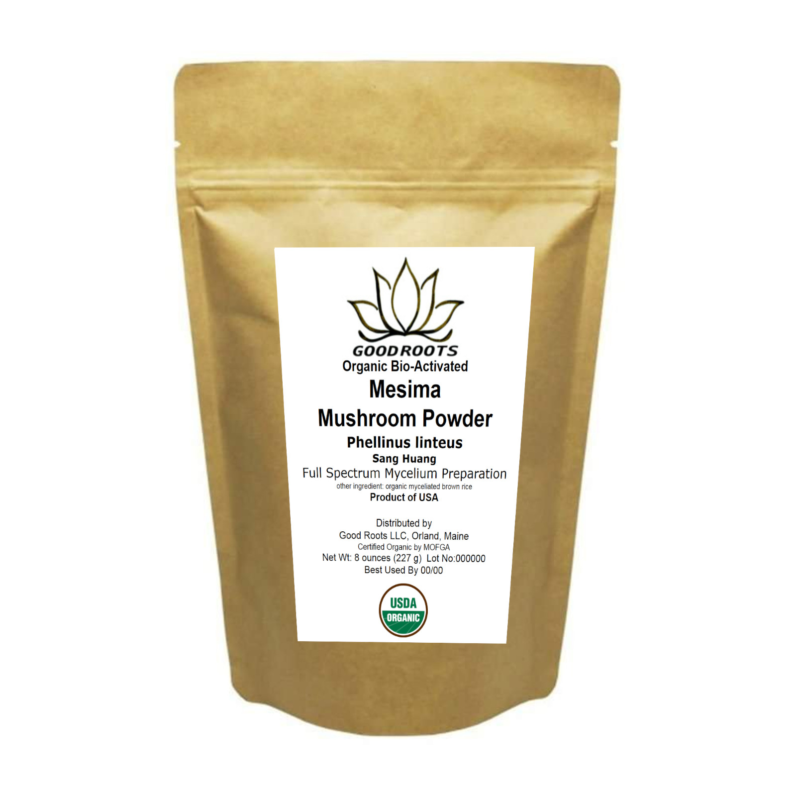 Mesima Mushroom Organic Powder USA grown Phellinus linteus Sang Hwang 8 ounces