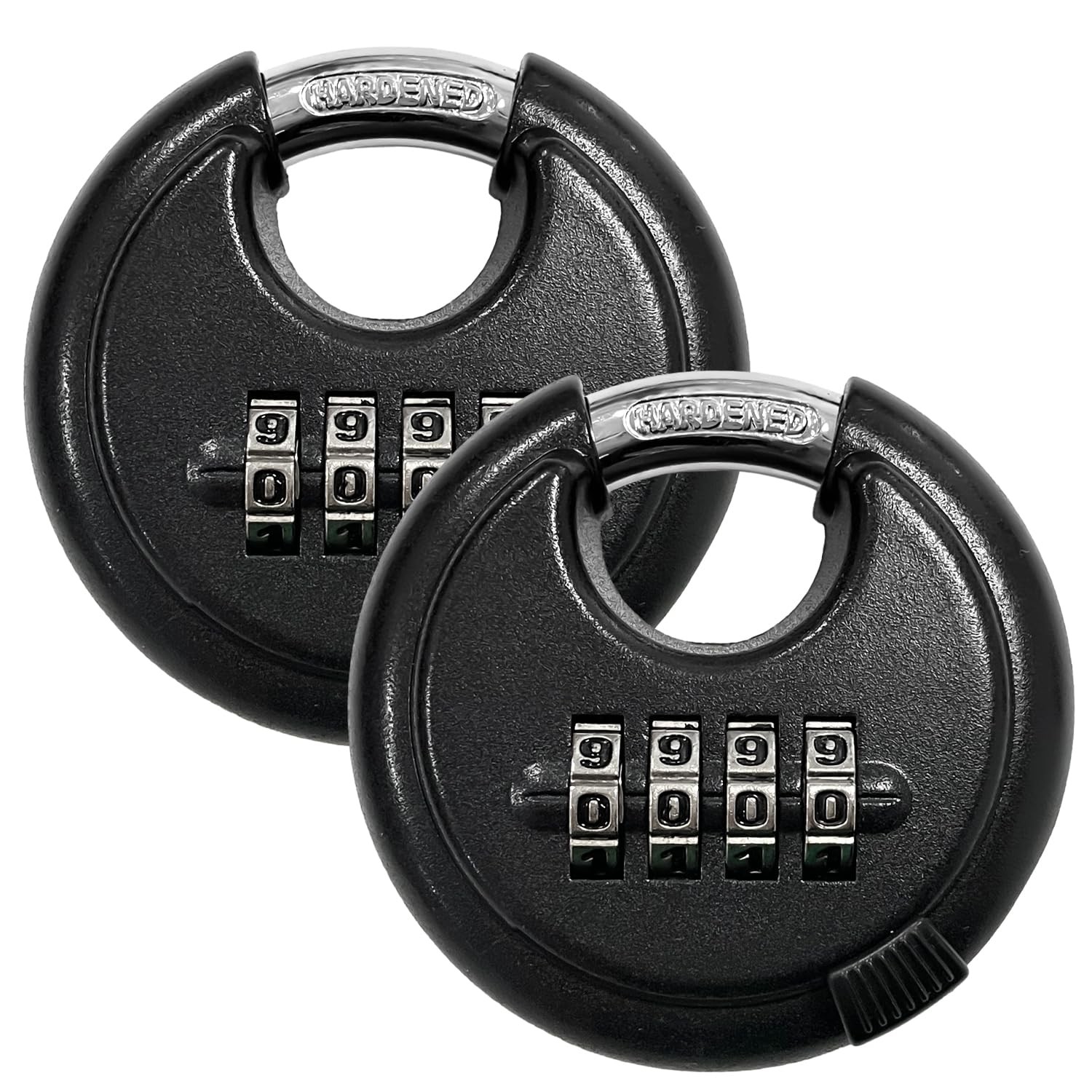 Socpuro 2Pack Combination Lock, 4 Digit Disc Padlock with Hardened Black