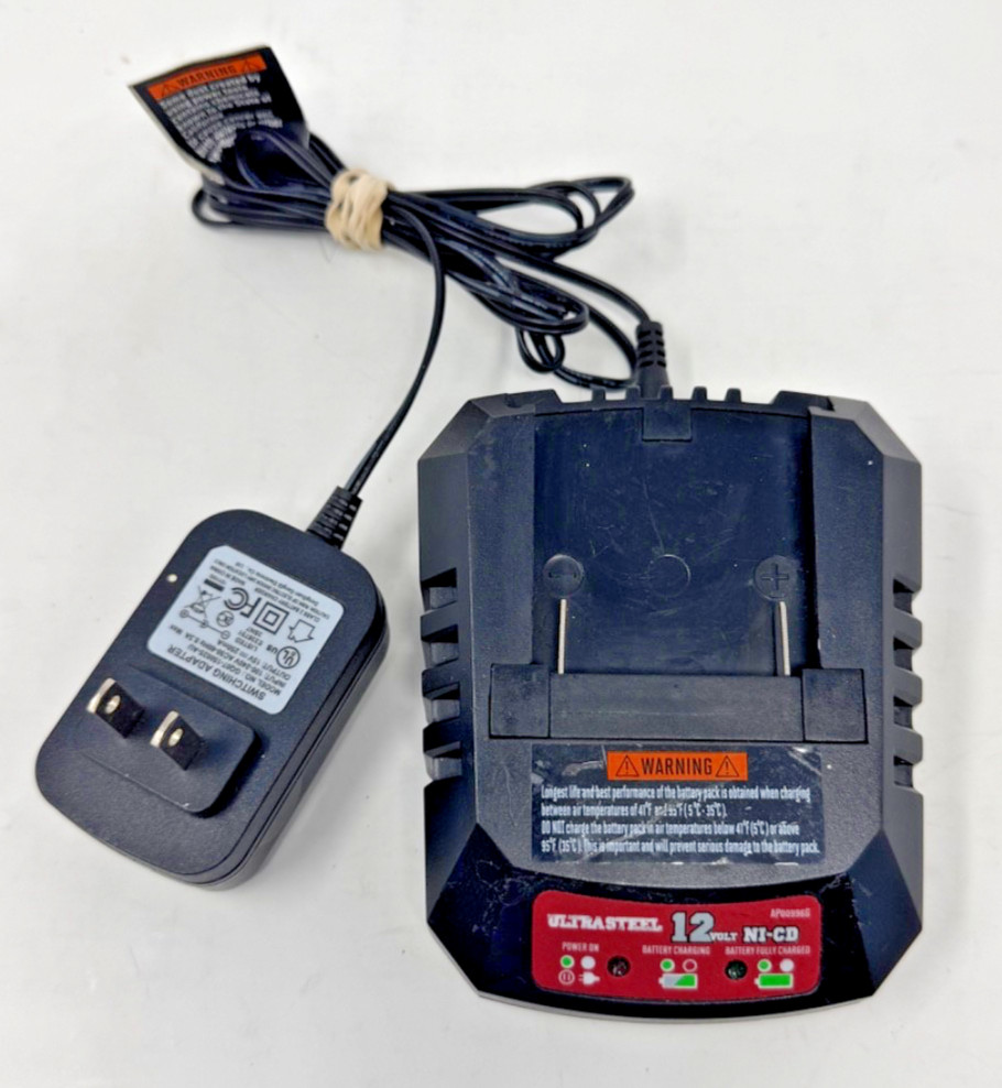 Ultra Steel 12V NiCd Battery Charger Stand AP00996G for AP00996G-B *TESTED*