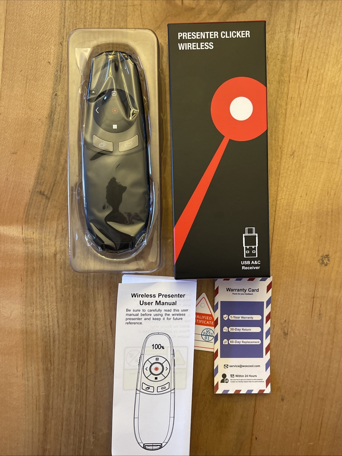 Pack Of 2, Wireless Presenter, Hyperlink Volume Control Presentation Clicker RF