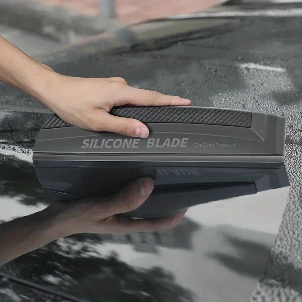 Non-Scratch Soft Silicone Car Squeegee – Window Water Wiper & Drying Tool