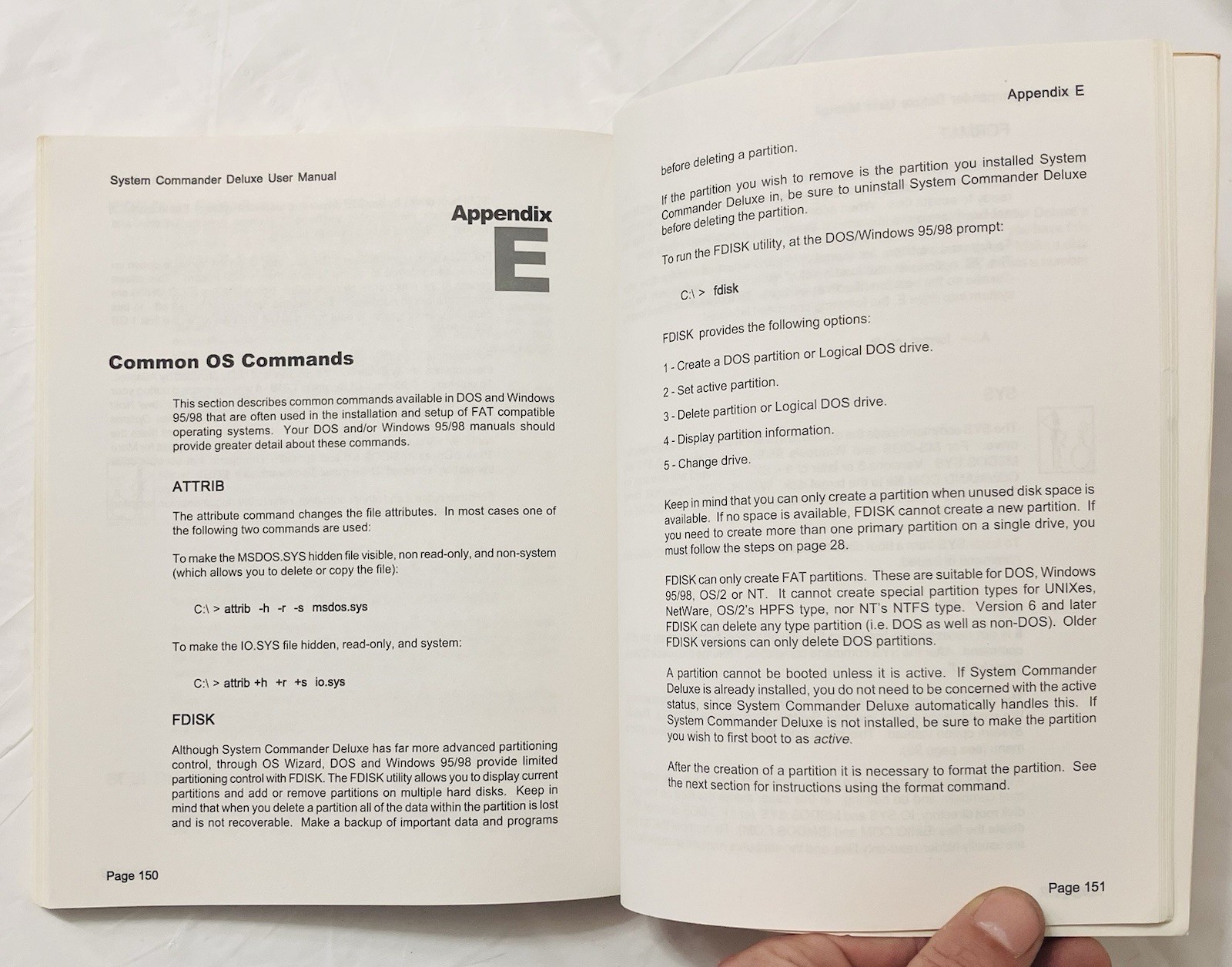 System Commander Deluxe User Manual VCOM Partitioning Guide Windows Linux (1998)