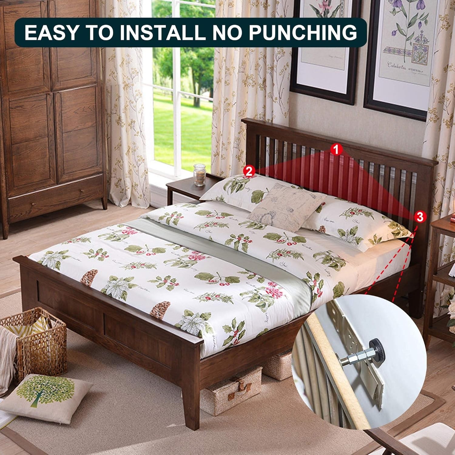 Versatile Adjustable Threaded Bed Anti-Shake Tool - Compatible with All Sizes