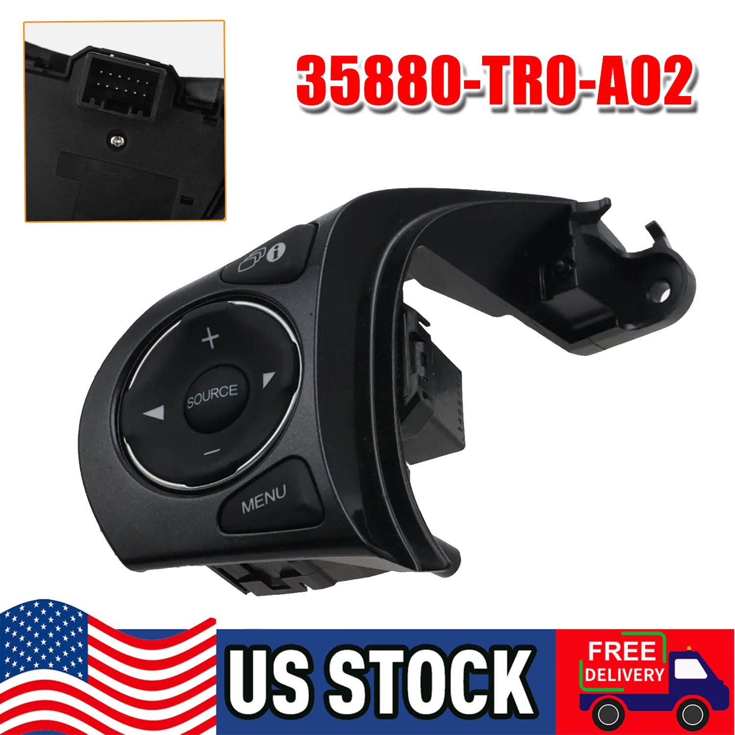 35880-TR0-A02 For 12-15 Honda Civic Steering Wheel Audio Control Switch Buttoms