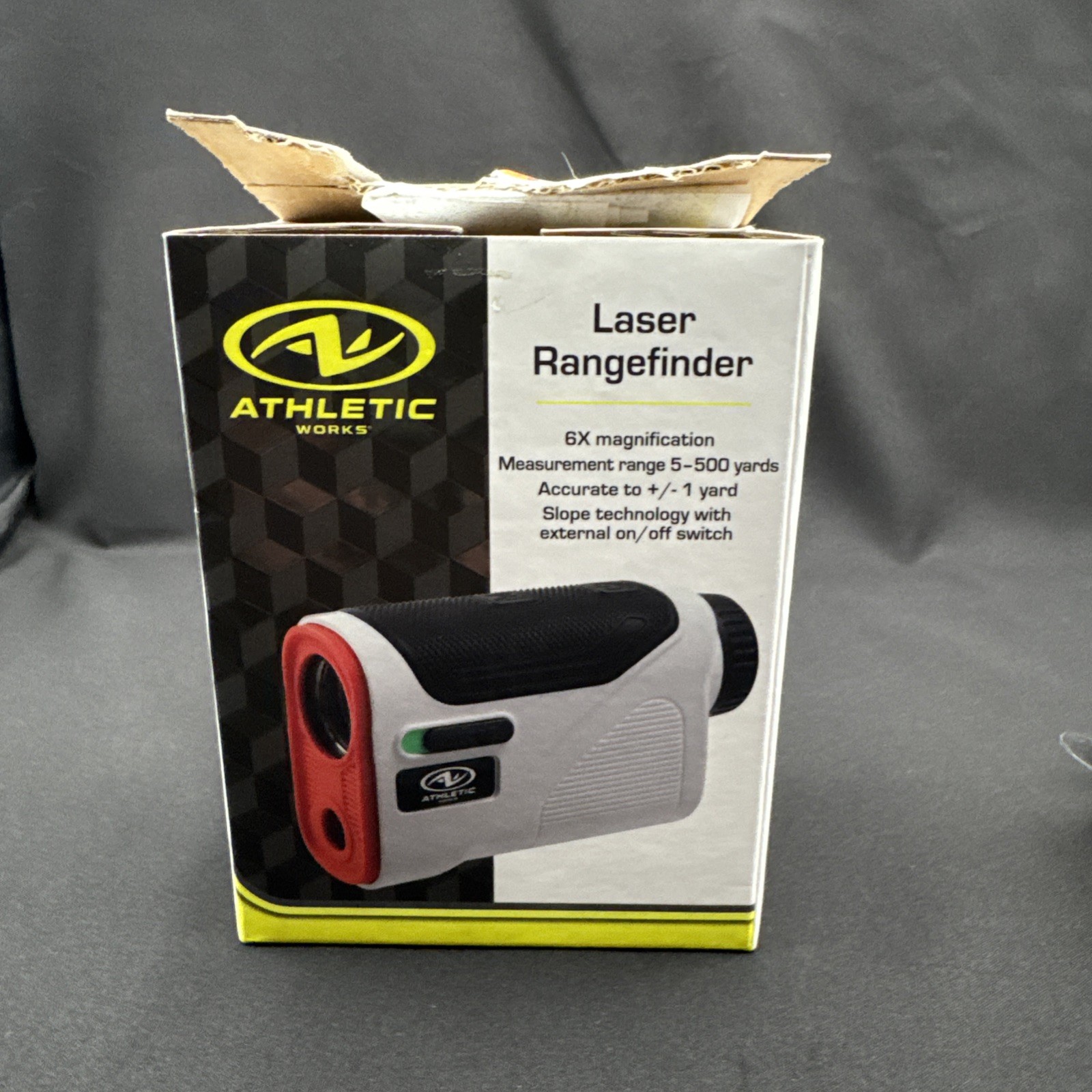 Laser Range Finder Athletic Works 6X Magnification 500 Yard Range with Case