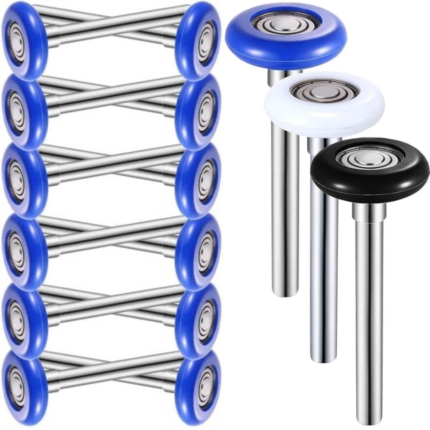 12X Heavy Duty Garage Door Rollers Nylon Door Wheels Replacement 6200ZZ Bearing