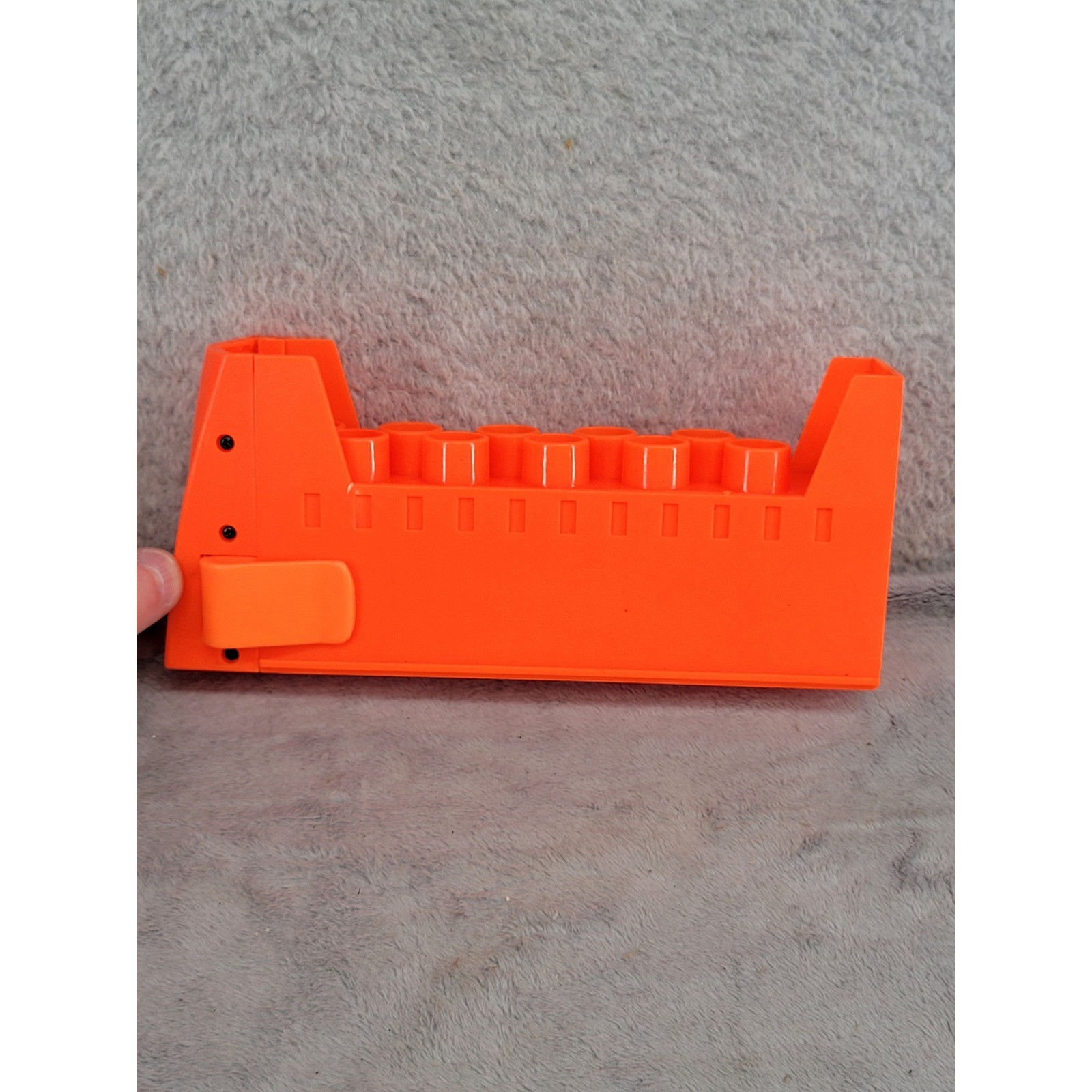 Neon Orange 10-Dart Holder Magazine Clip with Belt Attachment Foam Blaster Toy