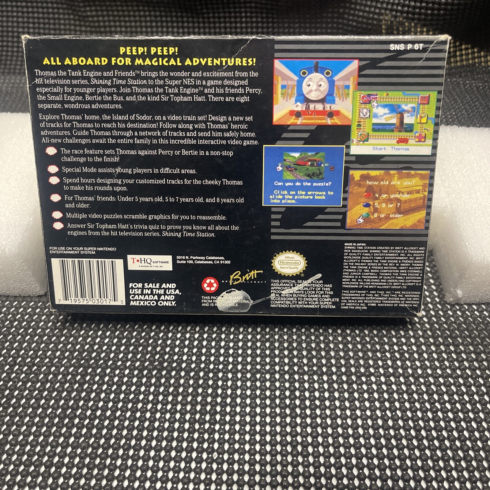 Thomas The Tank Engine ￼Friends * Snes Box Only * Super Nintendo Original box