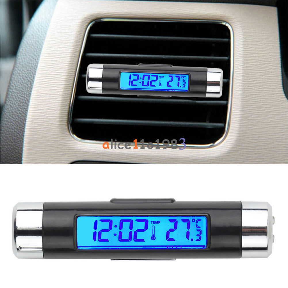 Digital LED Auto Car In-Outdoor Thermometer W/Sensor Temperature LCD Display