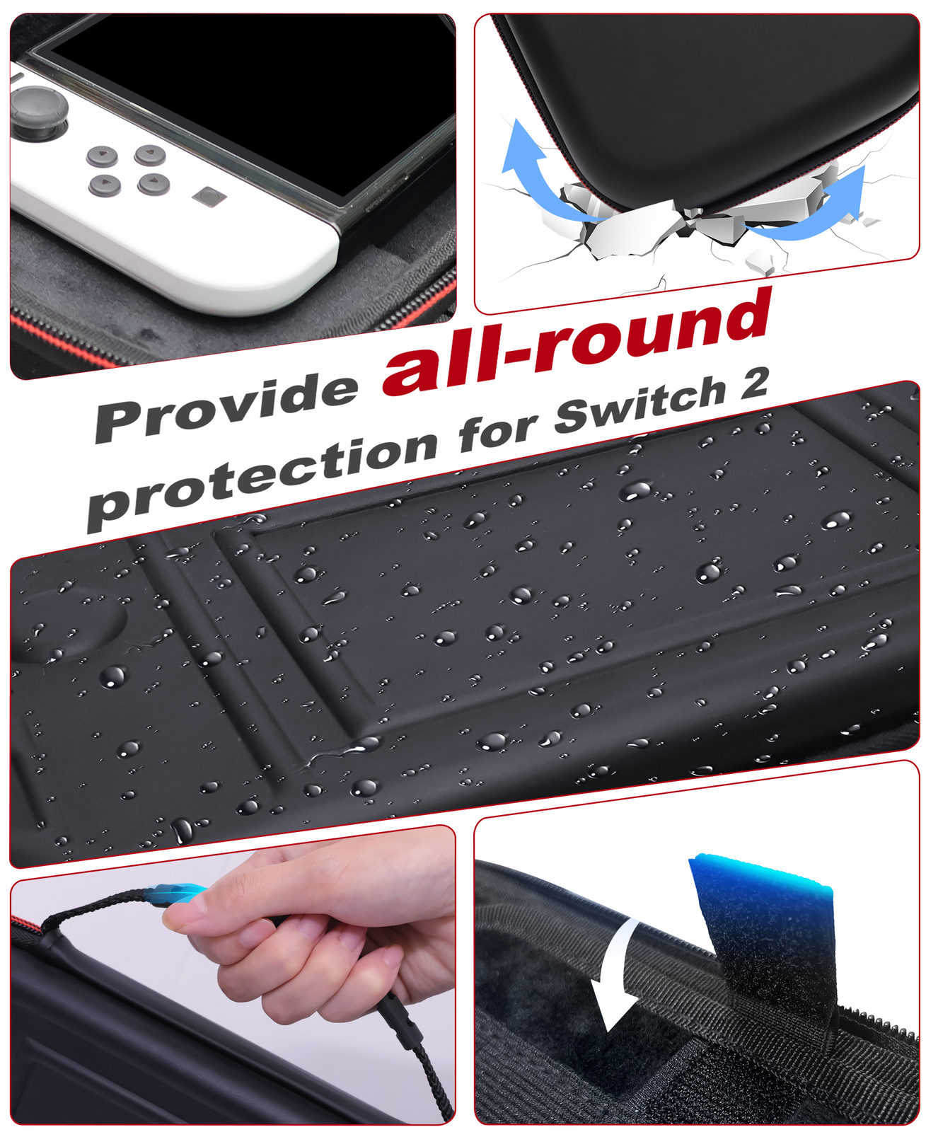 Portable Carrying Case For Switch 2 2025/Switch/OLED Protective Hard Shell