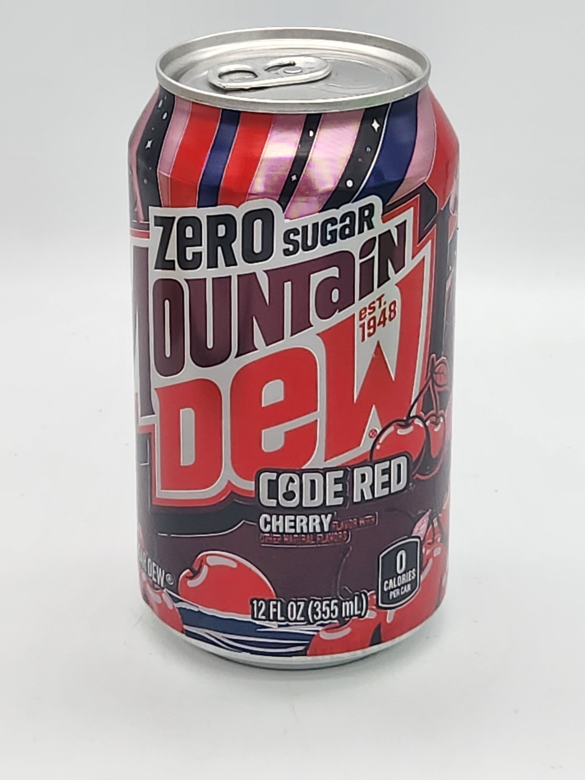 2025 New Full Mountain Dew Code Red Zero Sugar Mtn Dew Can