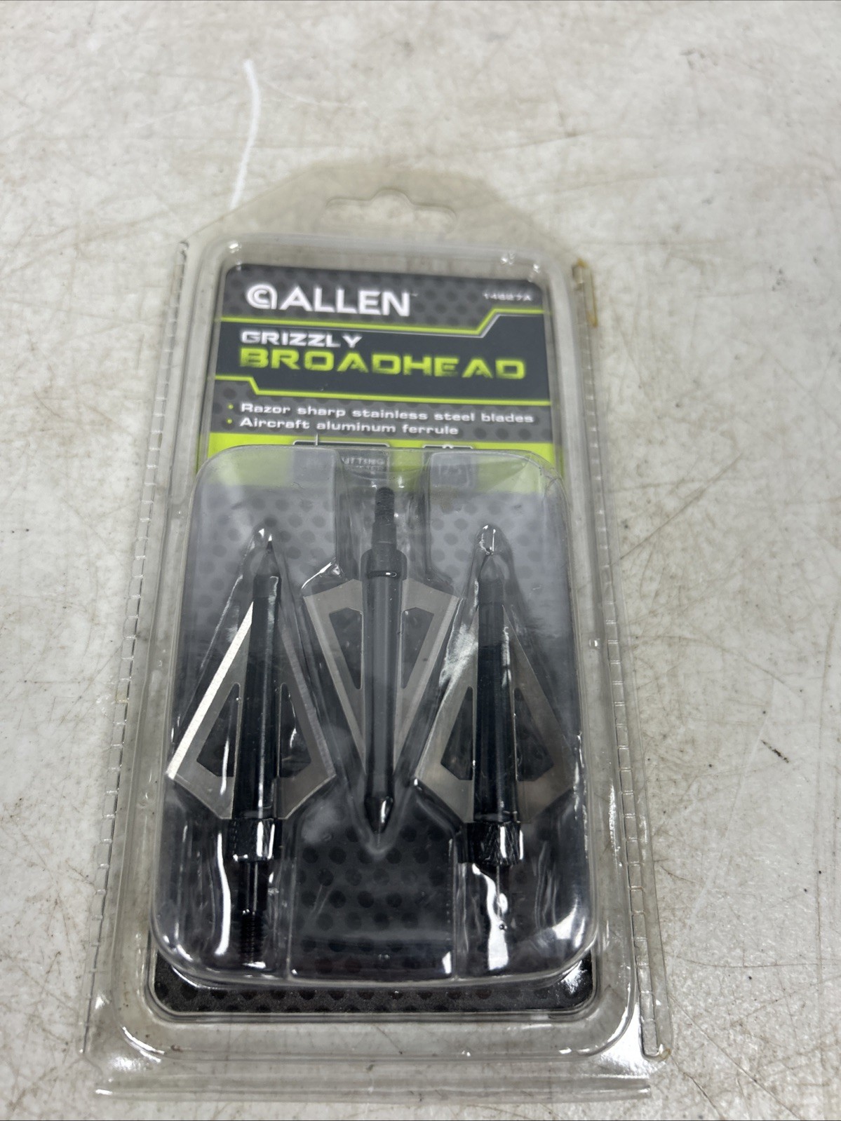 Allen Grizzly Broadheads 125 Grain 3 Blade 3 Pk Fixed Blade Crossbow & Compound