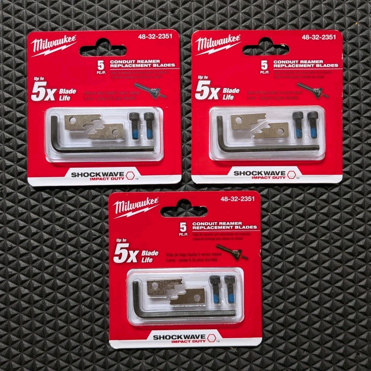Milwaukee 48-32-2351 Conduit Reamer Replacement Blades – Lot of 3 Packages- New
