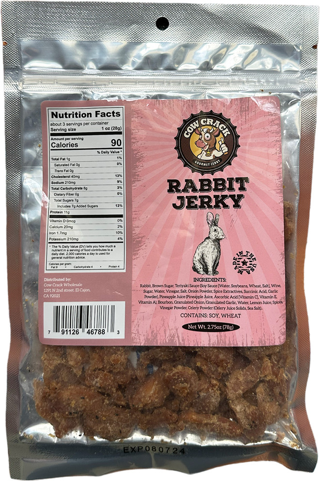 Cow Crack Rabbit Jerky 2.75 oz