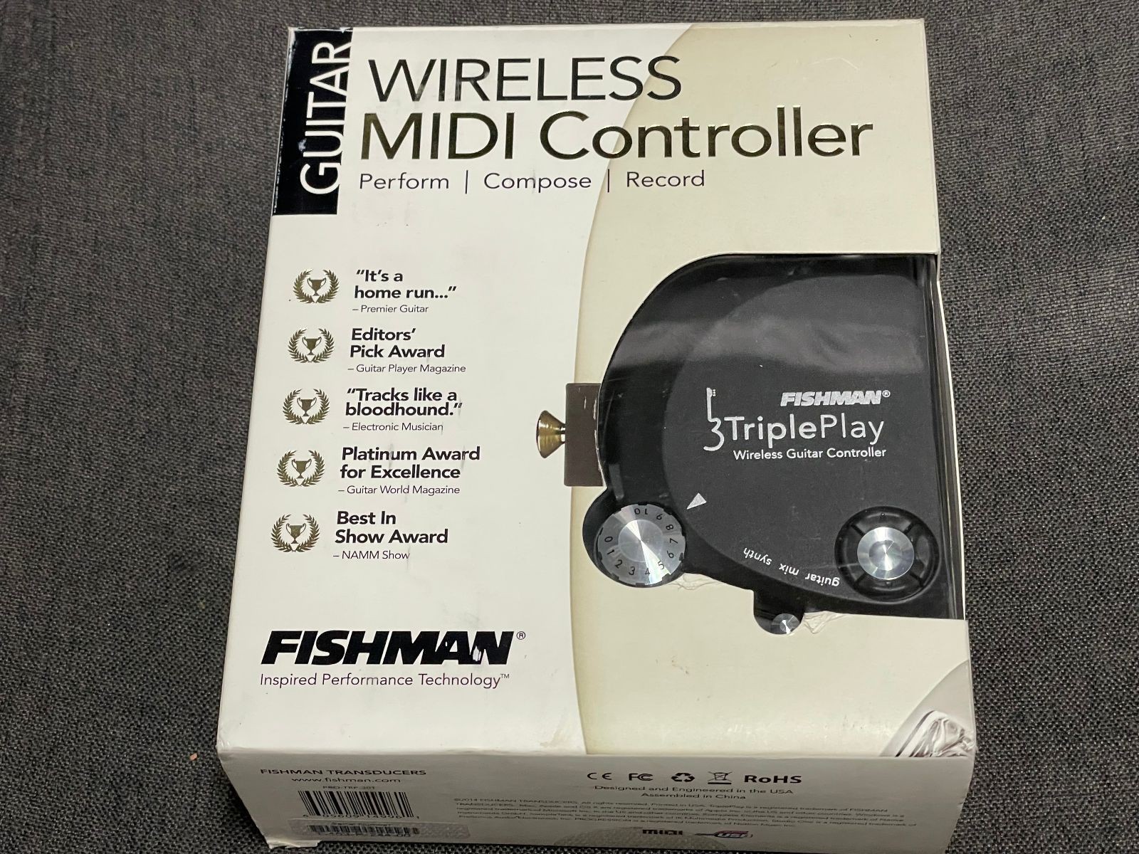 FISHMAN TRIPLE PLAY GUITAR WIRELESS MIDI CONTROLLER PRO-TRP-301 757329
