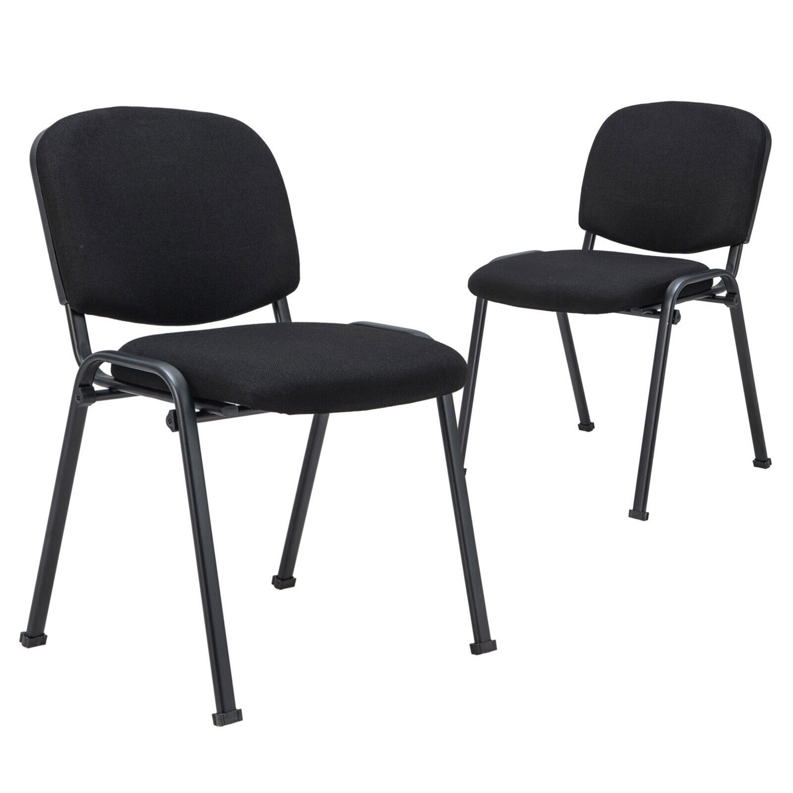 Set of 2 Office Guest Chair Stackable Reception Chair Waiting Conference Room