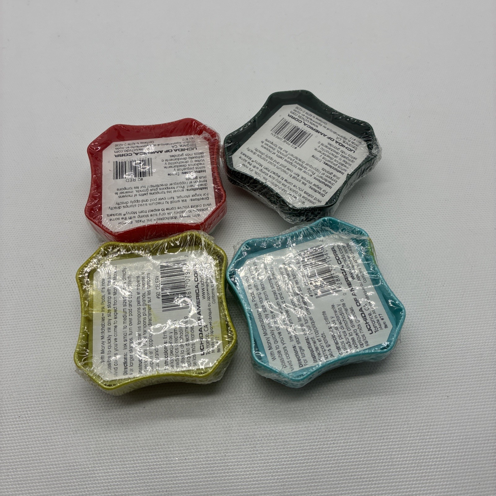 4 MARVY MATCHABLES RAISED-DYE-BASED ''INK PADS New