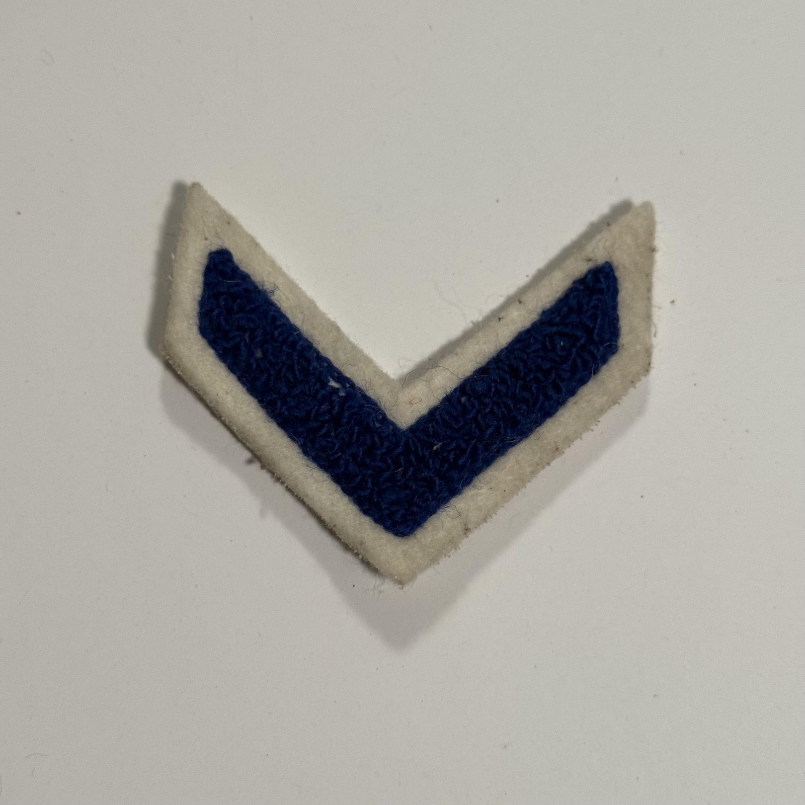 Vintage Chevron Patch Uniform Insignia White Trim Rank Badge 2 Inch Wide