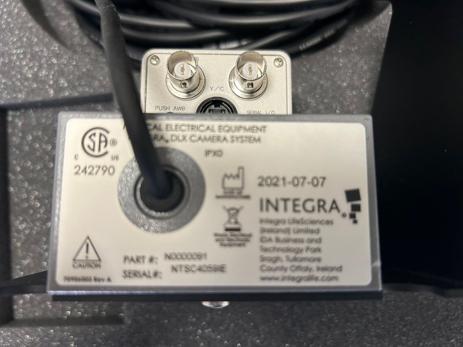 Integra DLX PART N0000091 CAMERA SYSTEM WITH CASE