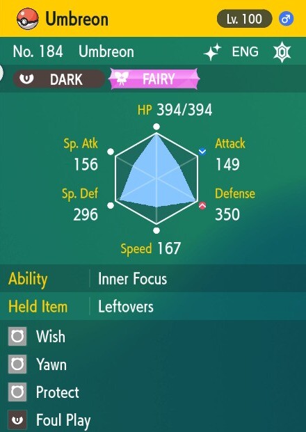 Pokemon Scarlet and Violet 6iv Shiny Max EV Umbreon