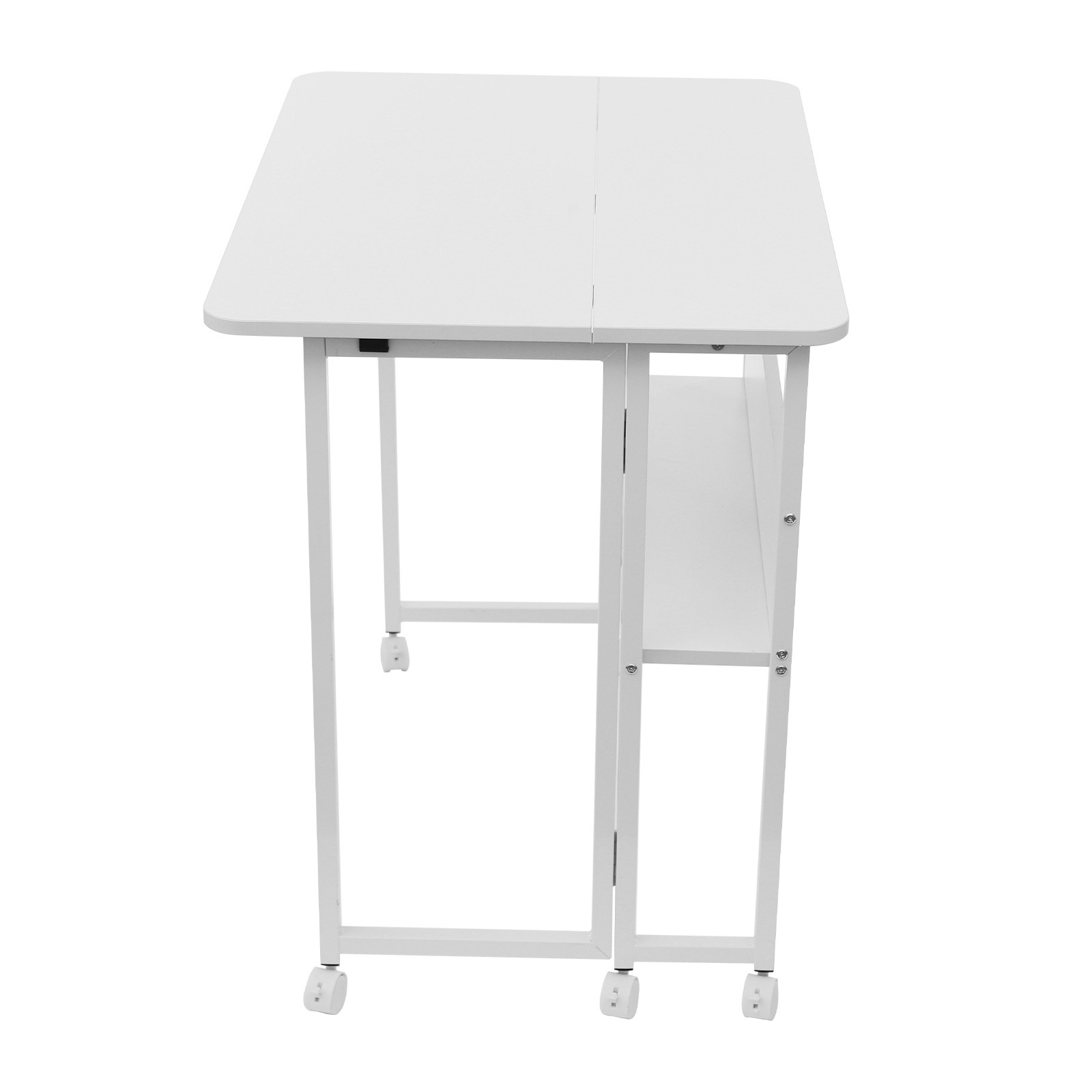 Foldable Computer Desk With Wheels Folding Desk Folding Desk With Storage Shelf