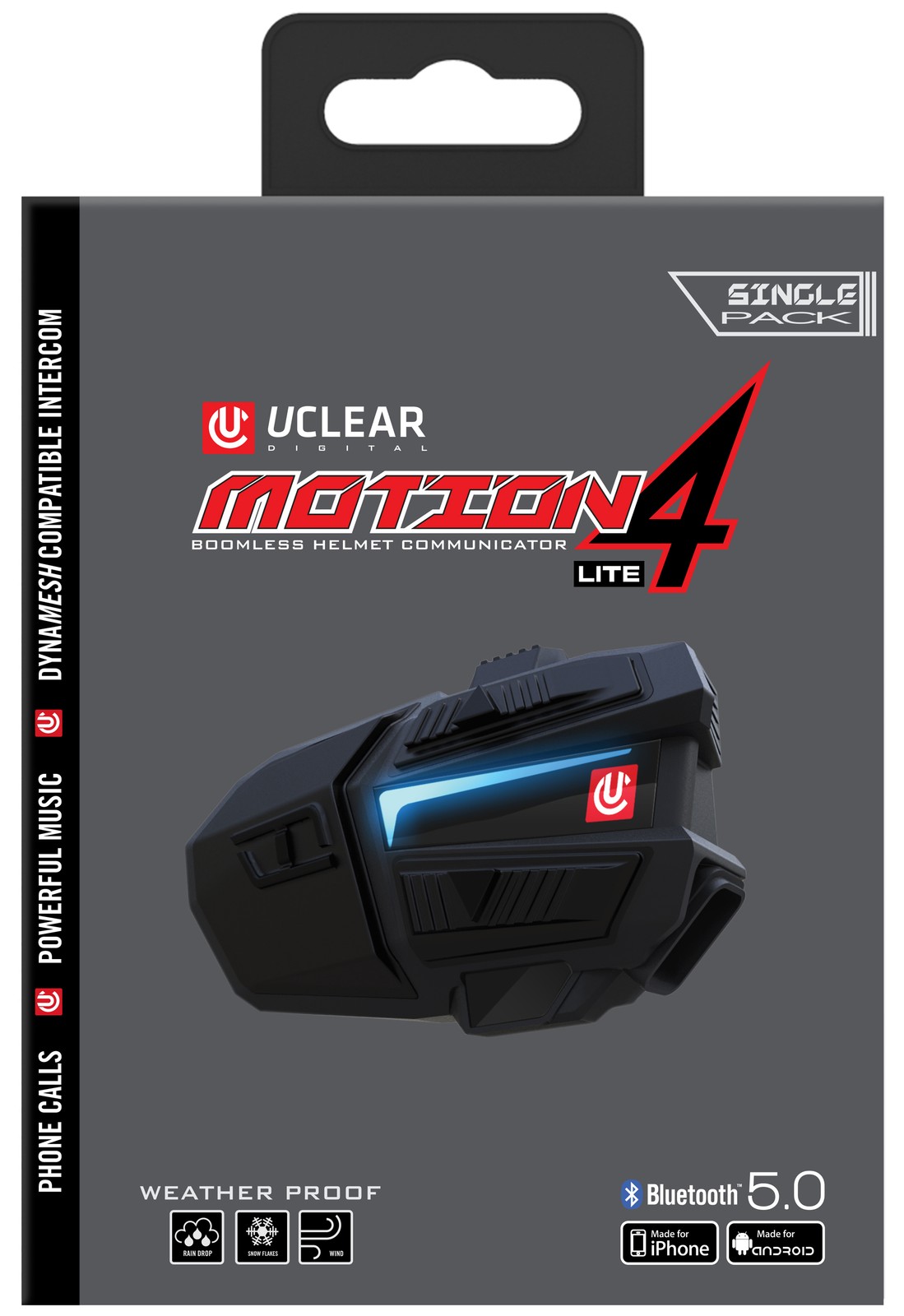 Uclear Motion 4 Lite Bluetooth Communicator Audio/Visual/Communication