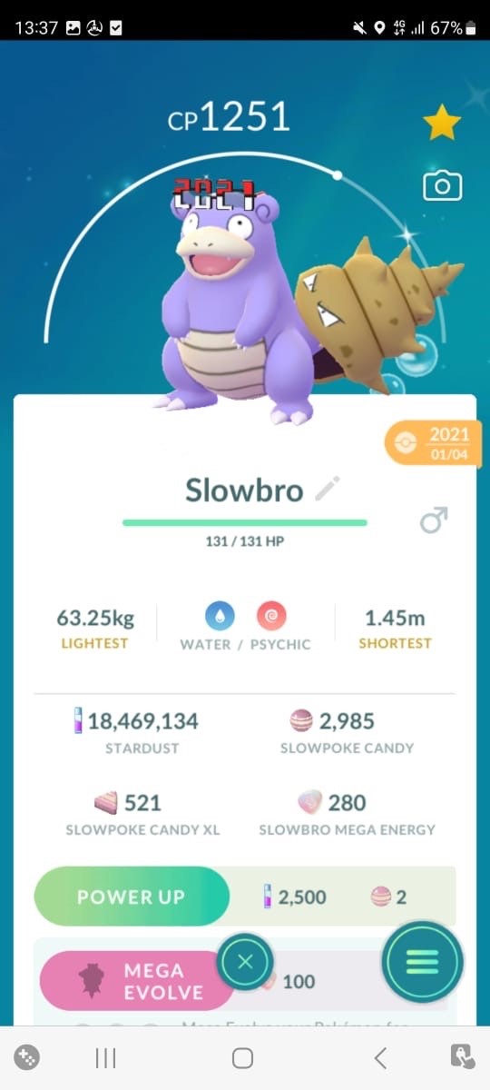 AMAZING!!! ✨ SHINY 2021 BOW SLOWBRO!!! ✨ - PKMN GO!!! - NOT REGISTERED!