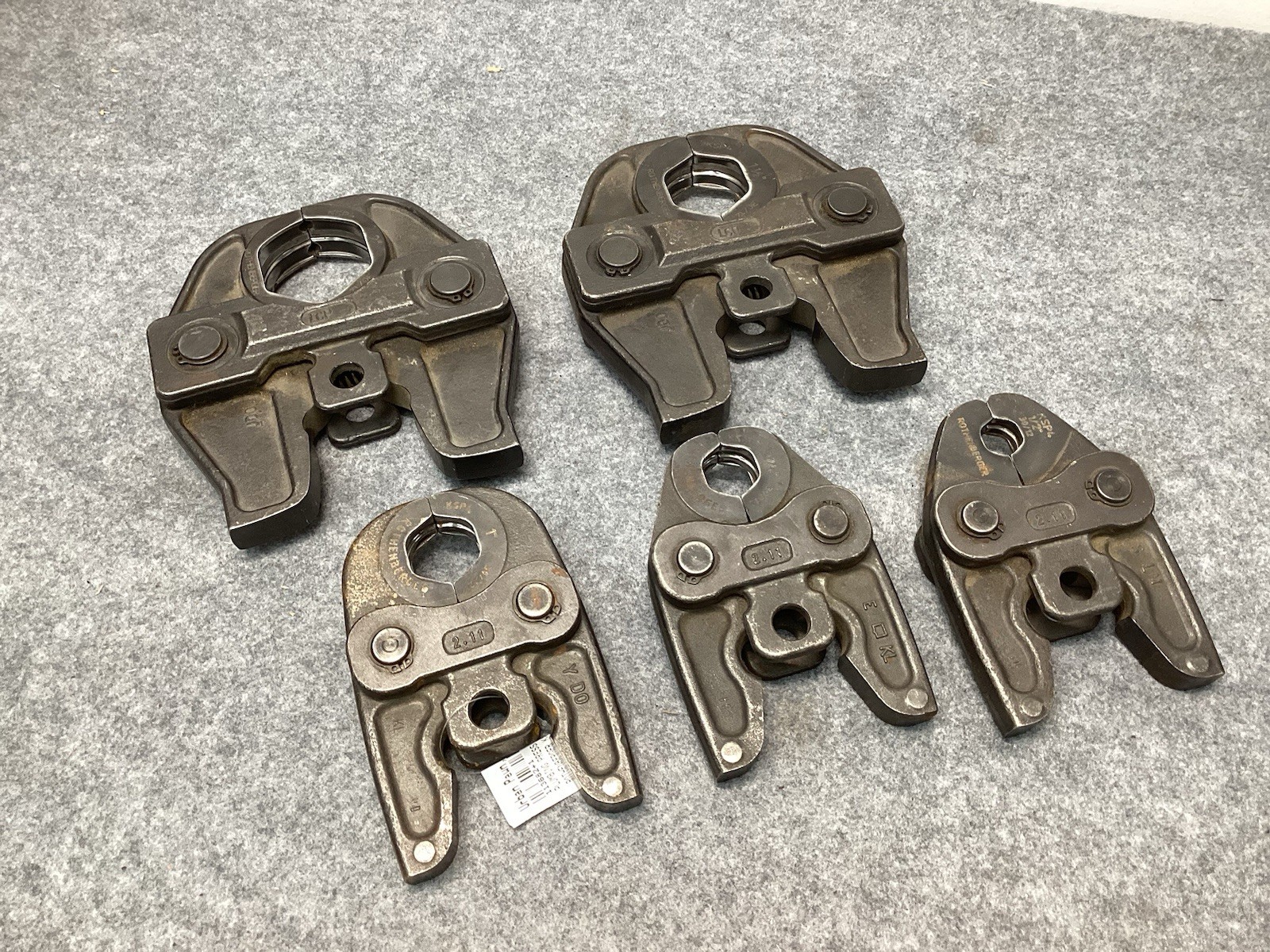 ROTHENBERGER KSP4 5 PIECE CRIMP Crimper JAW SET 1/2" 3/4" 1" 1-1/2" 2"